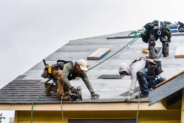 Professional Gutter Installation technician working in New Bern, NC